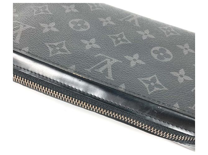 Louis Vuitton Monogram Eclipse Long Bill Wallet Black - view 4