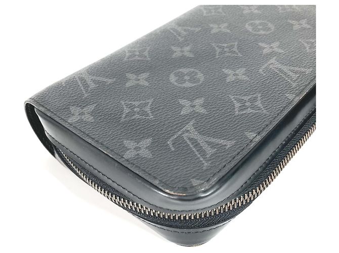 Louis Vuitton Monogram Eclipse Long Bill Wallet Black - view 5