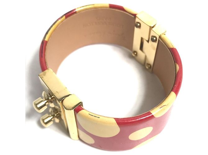 Bracciale Bangle a Pois Yayoi Kusama di Louis Vuitton Bianco Rosso - vista 3