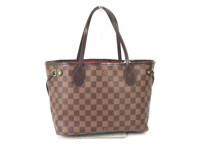 Borsa a Spalla Louis Vuitton Damier Neverfull PM Marrone Damier ebene - vista 2