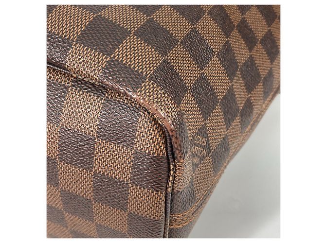 Borsa a Spalla Louis Vuitton Damier Neverfull PM Marrone Damier ebene - vista 9