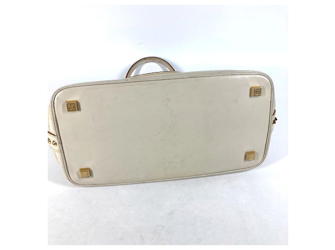 Borsa Tote Lockit MM Suhali di Louis Vuitton Bianco Giallo - vista 10