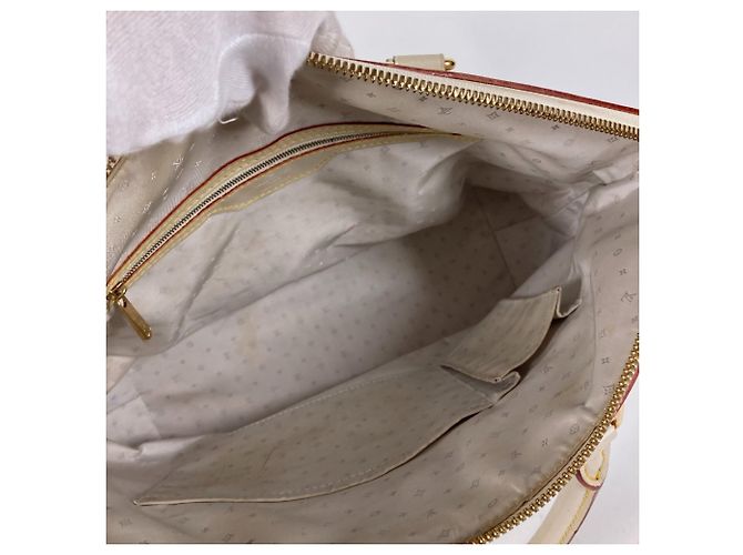 Borsa Tote Lockit MM Suhali di Louis Vuitton Bianco Giallo - vista 16