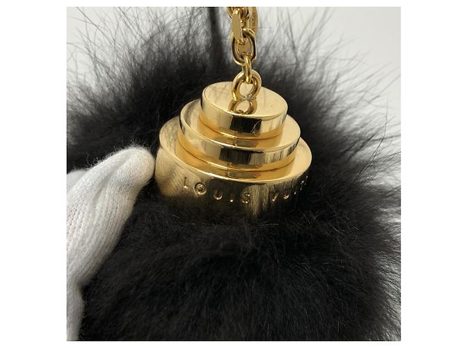 Portachiavi in peluche Fuzzy Bubble di Louis Vuitton Nero - vista 3