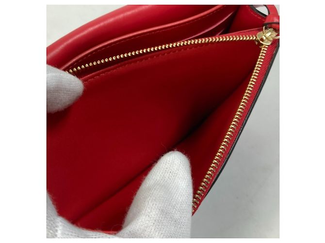 Portafoglio a Catena Flore in Denim Monogram Louis Vuitton Rosso Blu - vista 12