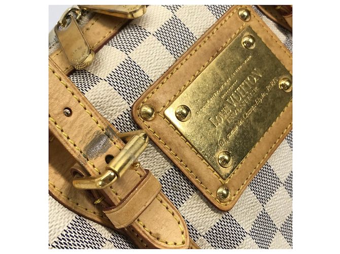 Borsa mini Boston Berkeley PM Damier Azur di Louis Vuitton Bianco - vista 10