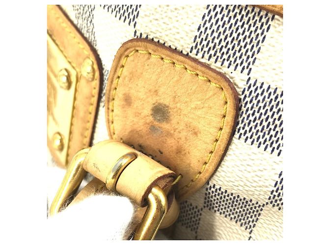 Borsa mini Boston Berkeley PM Damier Azur di Louis Vuitton Bianco - vista 16