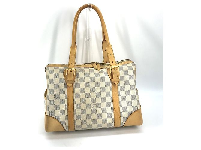 Borsa mini Boston Berkeley PM Damier Azur di Louis Vuitton Bianco - vista 2