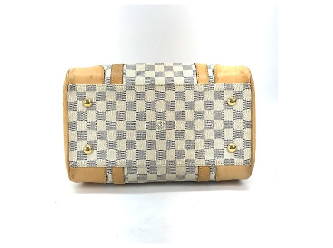 Borsa mini Boston Berkeley PM Damier Azur di Louis Vuitton Bianco - vista 4
