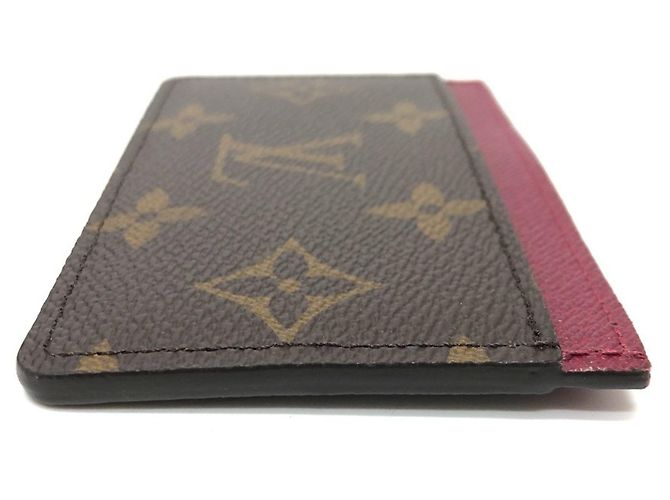 Tarjetero Monogram Louis Vuitton Fucsia - vista 3