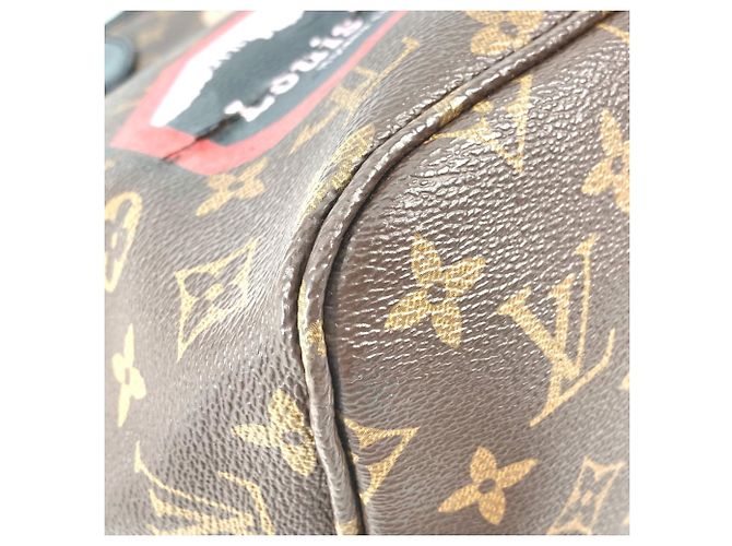 Borsa tote Neverfull MM My Monogram World Tour di Louis Vuitton Marrone Nero - Ansicht 5
