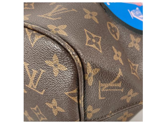 Borsa tote Neverfull MM My Monogram World Tour di Louis Vuitton Marrone Nero - Ansicht 6
