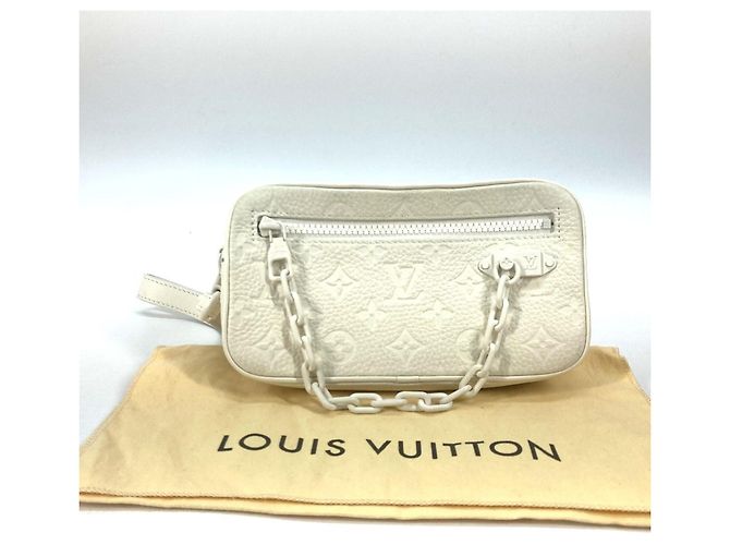 Pochette Volga Monogram Empreinte Louis Vuitton Bianco - vista 10
