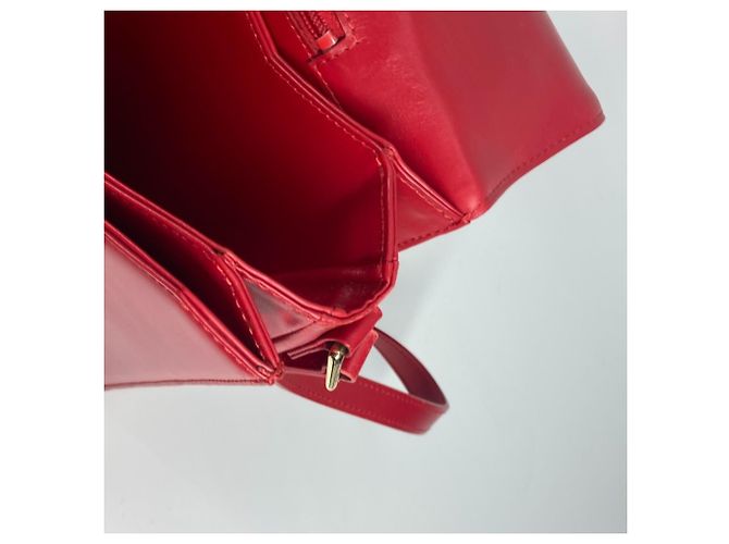 Borsa a Spalla Louis Vuitton Opera Delph Flap Rosso - vista 13