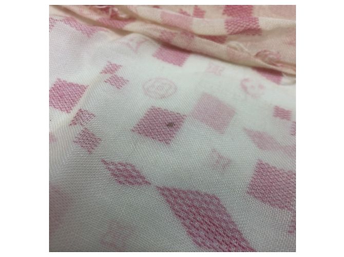 Stola Alize Damier Etoile Louis Vuitton Rosa Giallo - vista 3