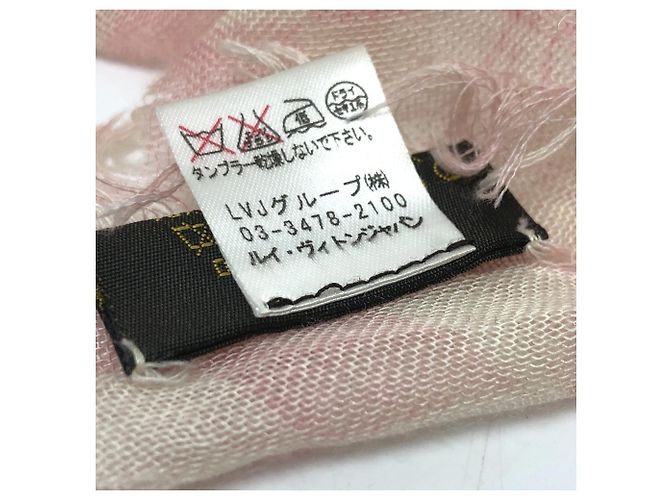 Stola Alize Damier Etoile Louis Vuitton Rosa Giallo - vista 6