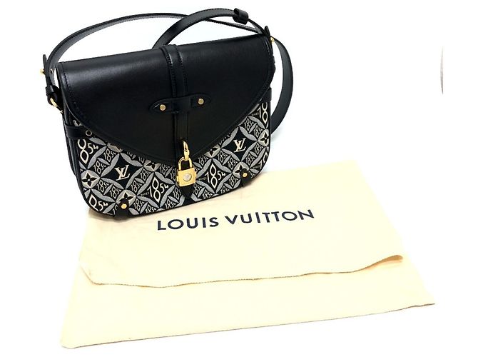 Borsa a Spalla Neo Saumur MM Since1854 di Louis Vuitton M57488 Nero Blu navy - vista 12