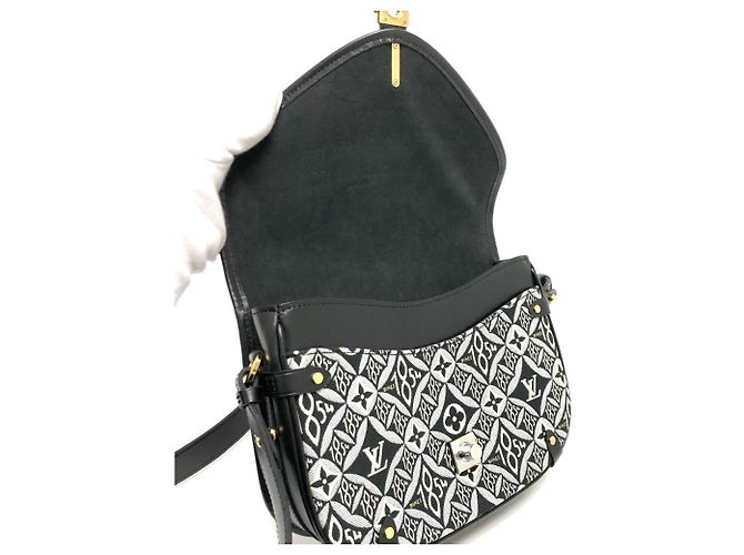 Borsa a Spalla Neo Saumur MM Since1854 di Louis Vuitton M57488 Nero Blu navy - vista 7