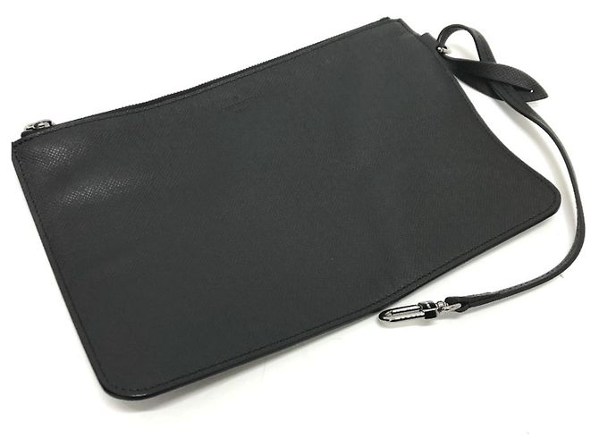 Borsa tote in pelle Taiga Louis Vuitton Grigio - vista 14