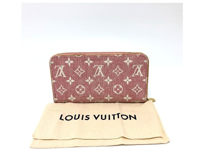 Cartera Zippy de denim Monogram Louis Vuitton Rosa - vista 16