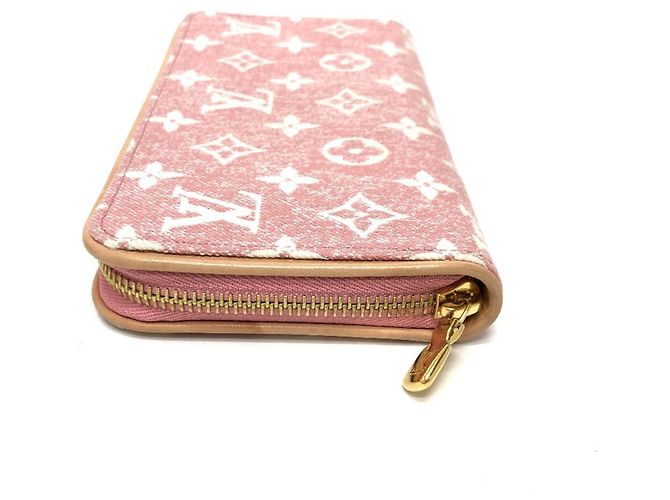 Cartera Zippy de denim Monogram Louis Vuitton Rosa - vista 4