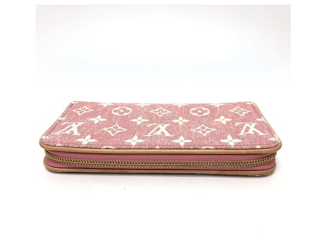Cartera Zippy de denim Monogram Louis Vuitton Rosa - vista 5