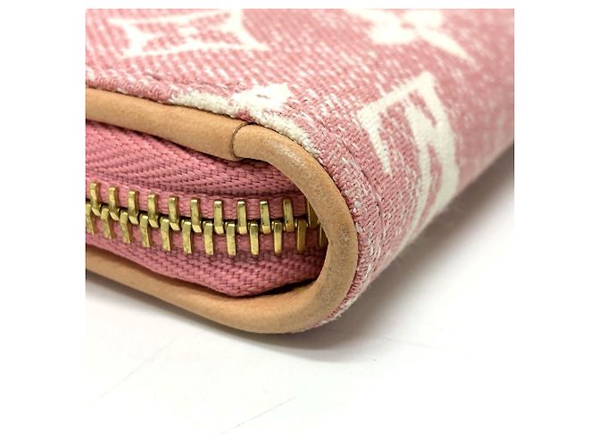 Cartera Zippy de denim Monogram Louis Vuitton Rosa - vista 8