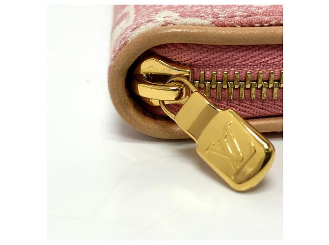 Cartera Zippy de denim Monogram Louis Vuitton Rosa - vista 9