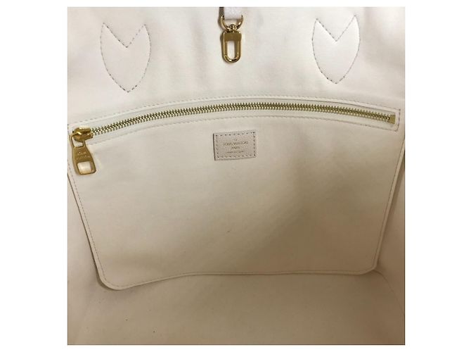 Borsa a Spalla Neverfull MM in Monogram Empreinte Louis Vuitton Beige - vista 10