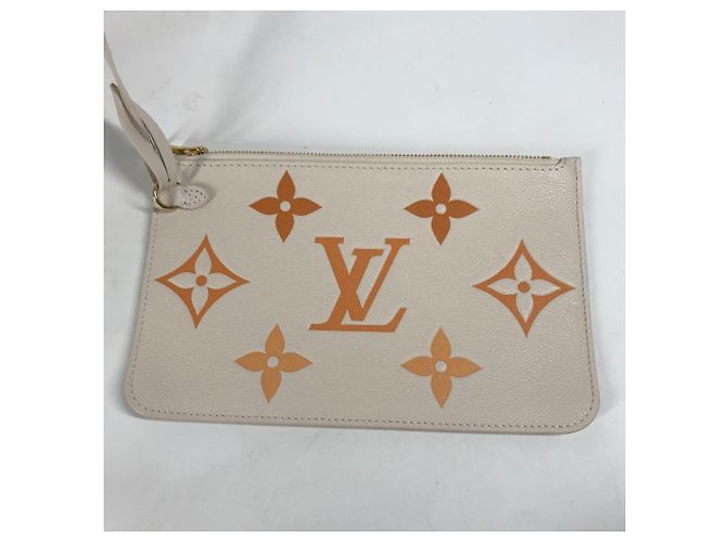 Borsa a Spalla Neverfull MM in Monogram Empreinte Louis Vuitton Beige - vista 13