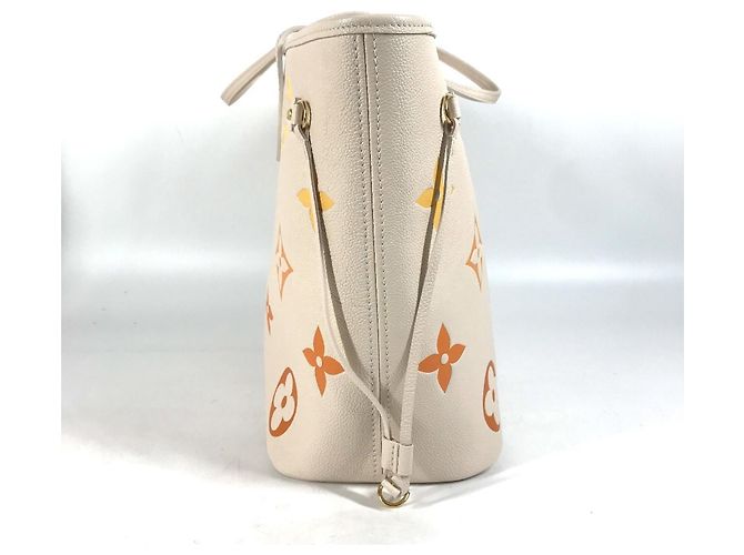 Borsa a Spalla Neverfull MM in Monogram Empreinte Louis Vuitton Beige - vista 3