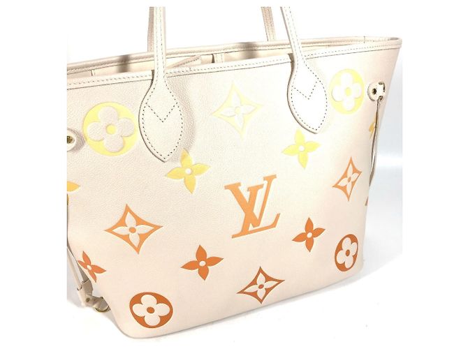 Borsa a Spalla Neverfull MM in Monogram Empreinte Louis Vuitton Beige - vista 5