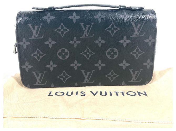 Louis Vuitton Monogram Eclipse Long Wallet Black - view 3