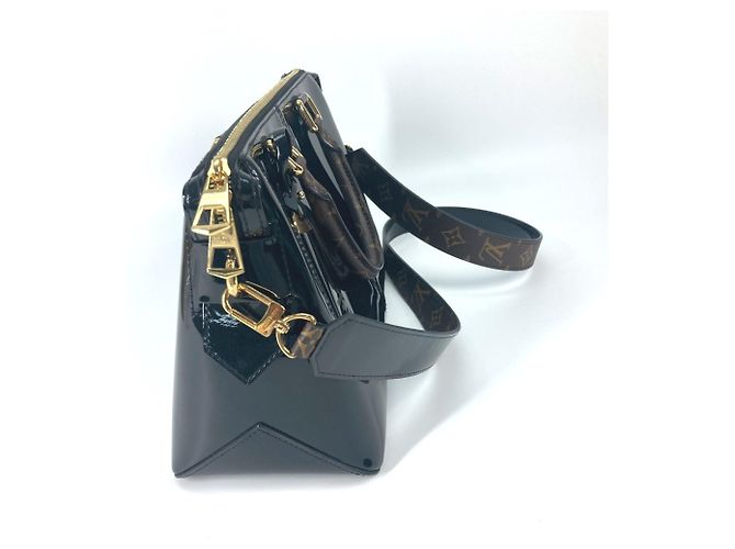 Borsa 2 in 1 Miroir Vernis Louis Vuitton Marrone Nero Monogramma - vista 10