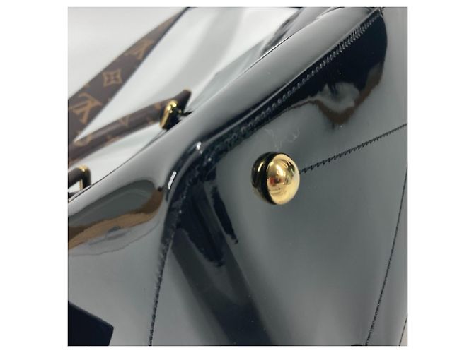 Borsa 2 in 1 Miroir Vernis Louis Vuitton Marrone Nero Monogramma - vista 15