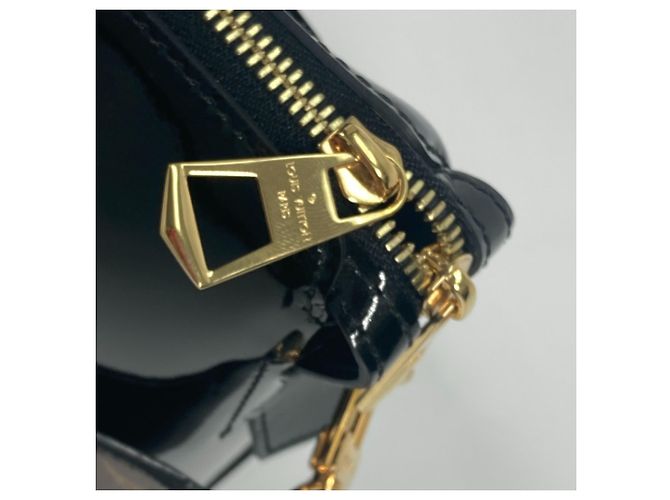 Borsa 2 in 1 Miroir Vernis Louis Vuitton Marrone Nero Monogramma - vista 7