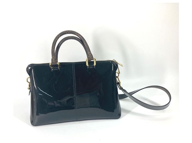 Borsa 2 in 1 Miroir Vernis Louis Vuitton Marrone Nero Monogramma - vista 8