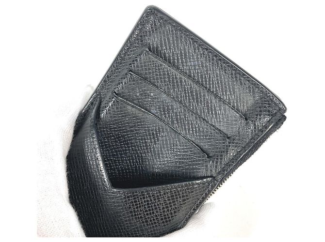 Tarjetero de monedas Louis Vuitton Taiga Negro - vista 11
