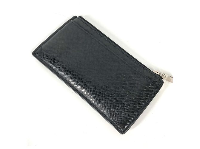 Tarjetero de monedas Louis Vuitton Taiga Negro - vista 6