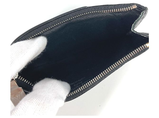 Tarjetero de monedas Louis Vuitton Taiga Negro - vista 8