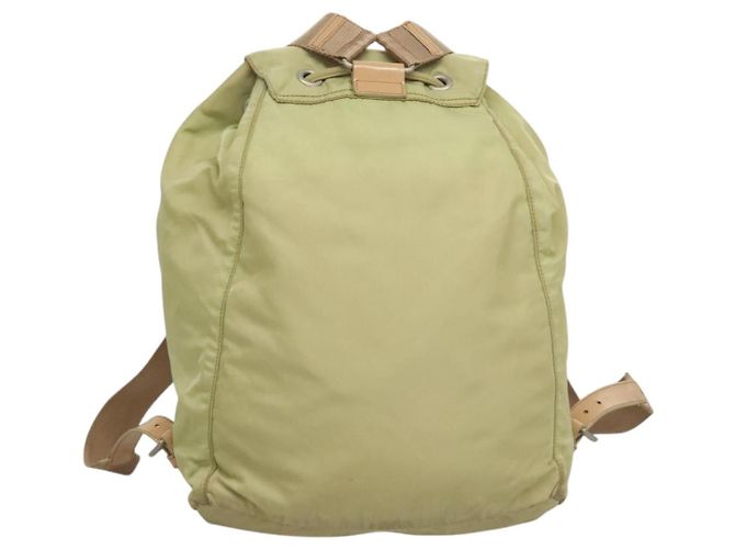 PRADA Backpack Nylon Beige Silver Auth bs28213 Silvery - view 2