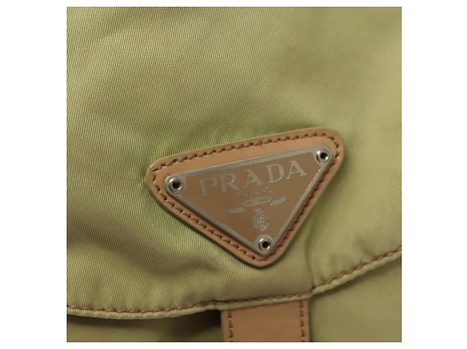PRADA Backpack Nylon Beige Silver Auth bs28213 Silvery - view 21