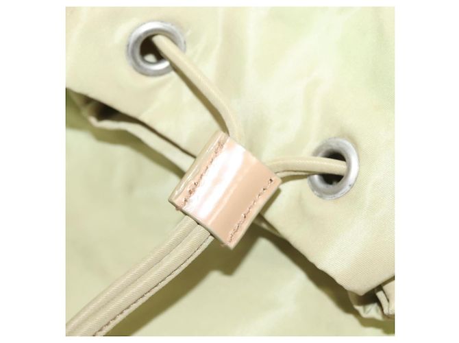 PRADA Backpack Nylon Beige Silver Auth bs28213 Silvery - view 23