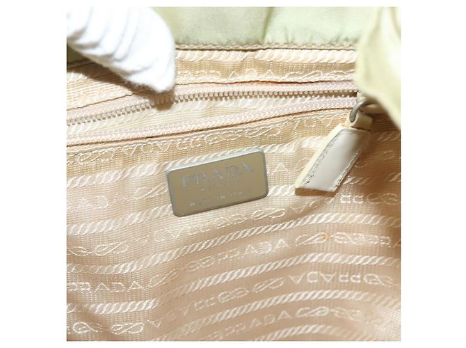 PRADA Backpack Nylon Beige Silver Auth bs28213 Silvery - view 24
