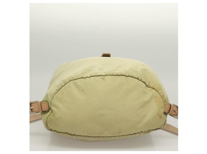 PRADA Backpack Nylon Beige Silver Auth bs28213 Silvery - view 5