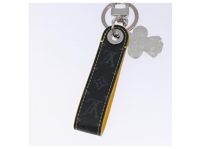 LOUIS VUITTON Monogramm Eclipse Drache Vivienne Schlüsselanhänger MO1469 Auth 129758 Gelb - Ansicht 8