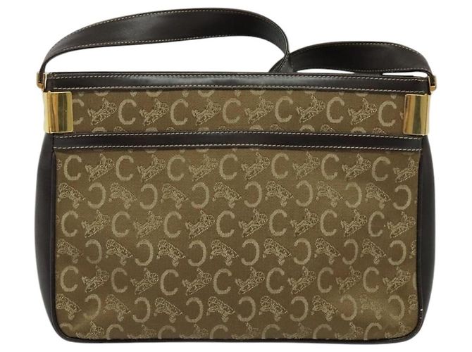 Céline Borsa a Spalla Celine C Sulky in Tela Beige Oro Auth 136204 D'oro - vista 2