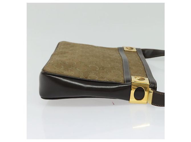Céline Borsa a Spalla Celine C Sulky in Tela Beige Oro Auth 136204 D'oro - vista 4