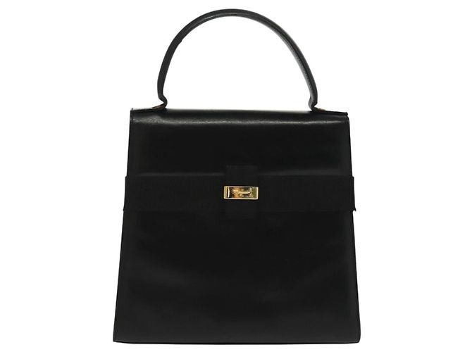 Borsa a mano Vala in pelle nera e oro Salvatore Ferragamo Auth BA4594 Nero D'oro - vista 13