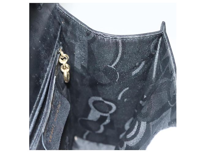 Borsa a mano Vala in pelle nera e oro Salvatore Ferragamo Auth BA4594 Nero D'oro - vista 18